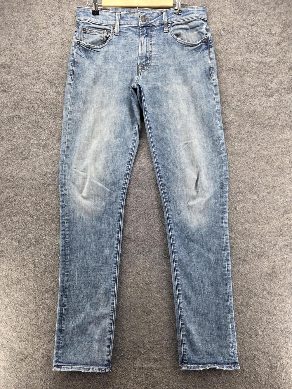 American Eagle Outfitters Jeans Mens 32x36 Blue Tapered Slim Fit Distressed